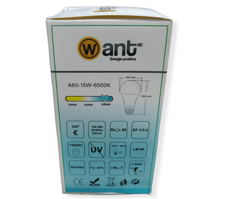 Want - A65 15W 6500K - LED Bulb - back - elgalilnet