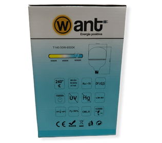 Want - T140 50W 6500K - LED Bulb - back - elgalilnet